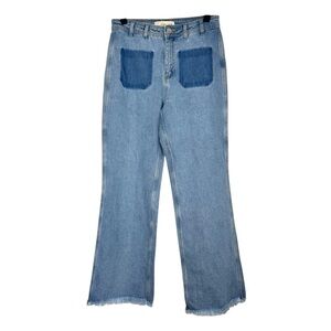 Seventy + Mochi Jeans High Rise Mabel Patch Pocket in Rodeo Vintage